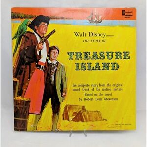 1964 Walt Disney Presents The Story Treasure Island Vinyl Record DQ-1251